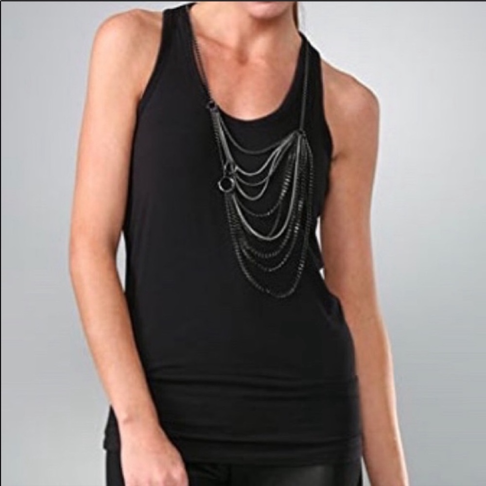 Vince tank top with chain necklace